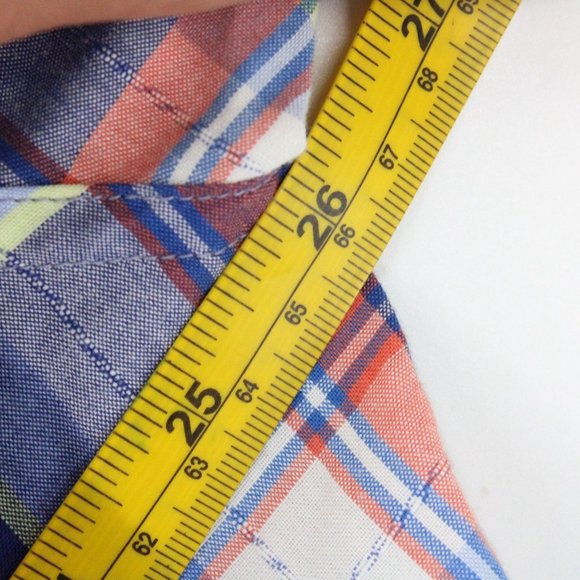Toscano Shirt Mens Multicolor Plaid Button Down Short Sleeve Collared Size 2XL - Picture 8 of 9